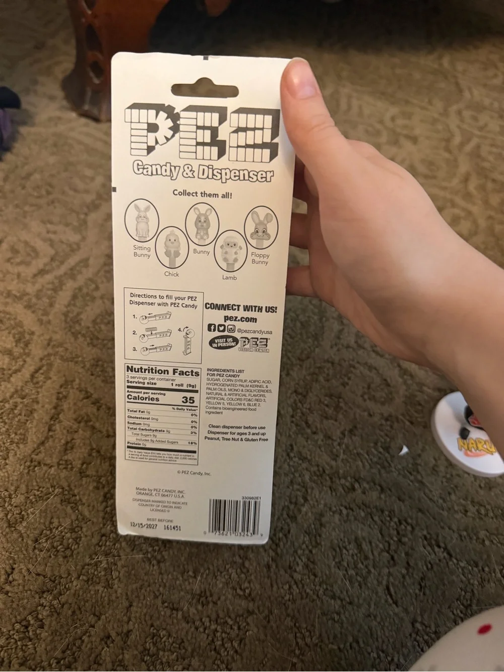 PEZ - Candy and Dispenser  - White Rabbit